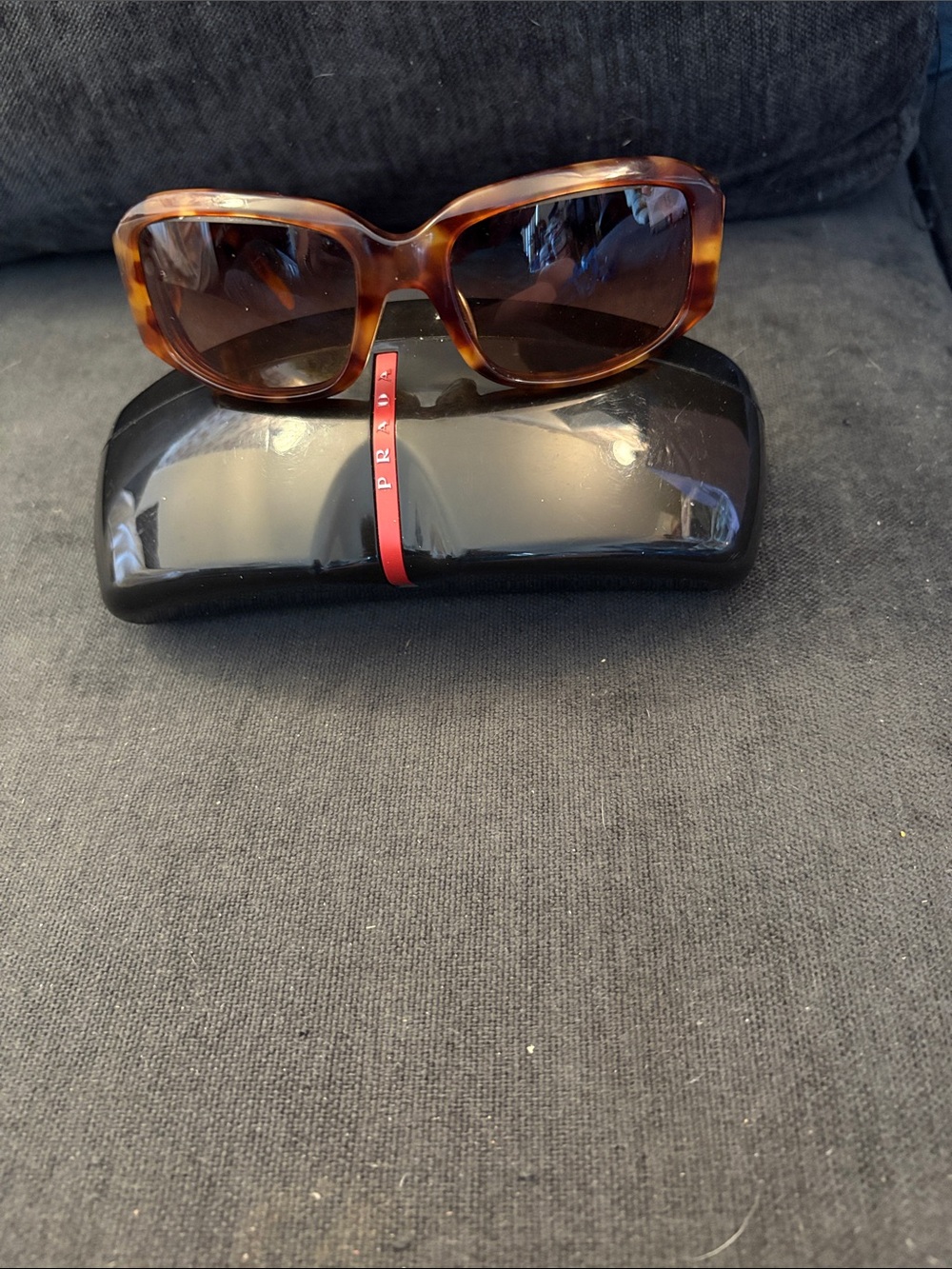 Prada Tortoiseshell Sunglasses with Brown Gradient Lenses